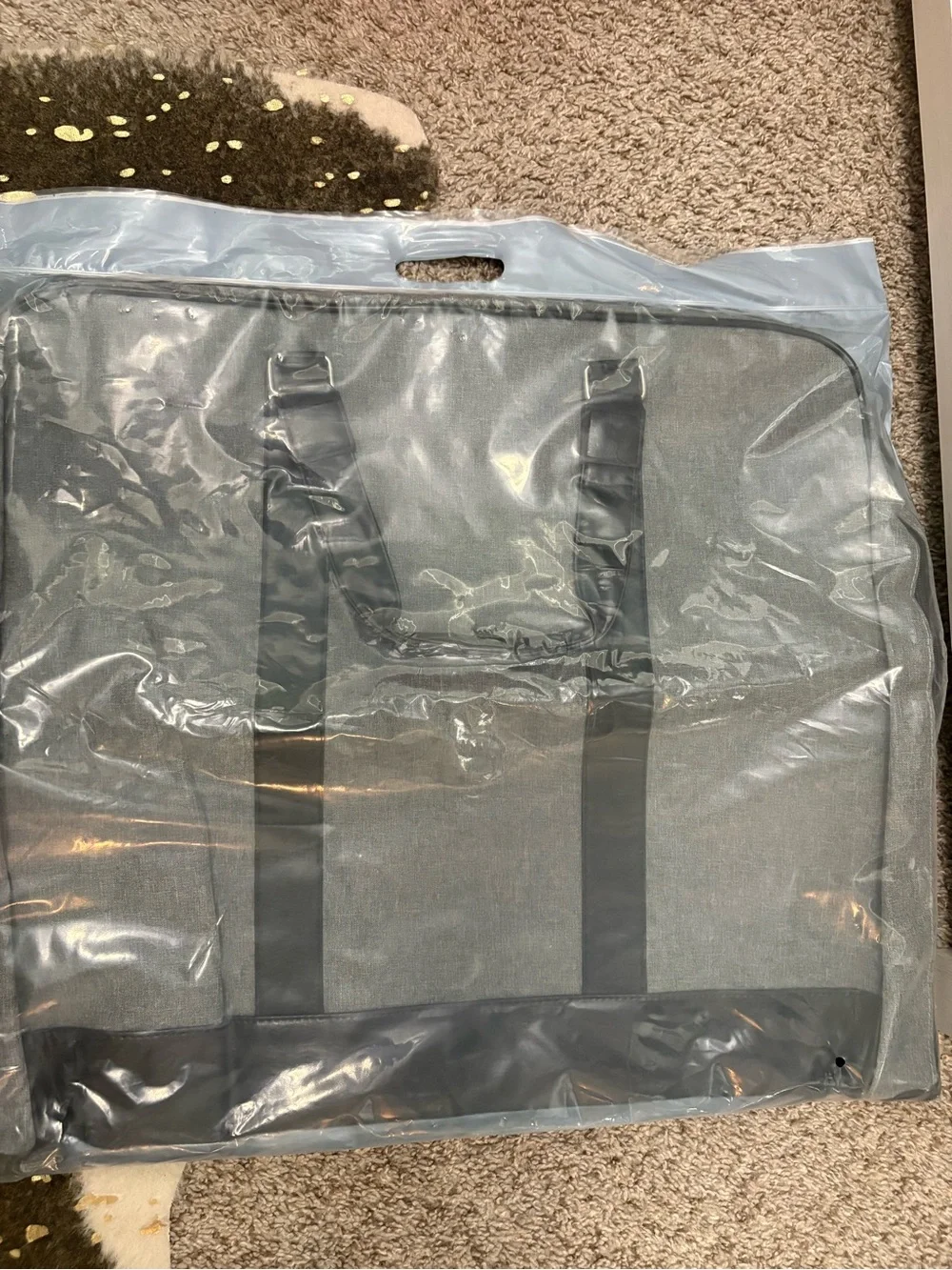 Grey and Black Travel Garment Bag